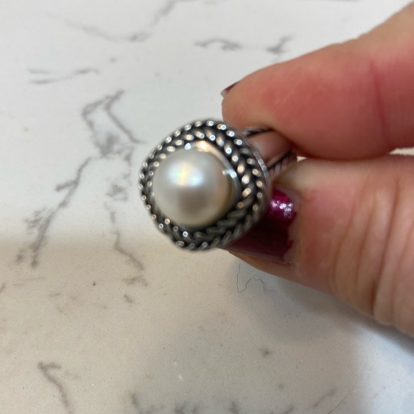 Sterling silver, pearl ring - Picture 3 of 6